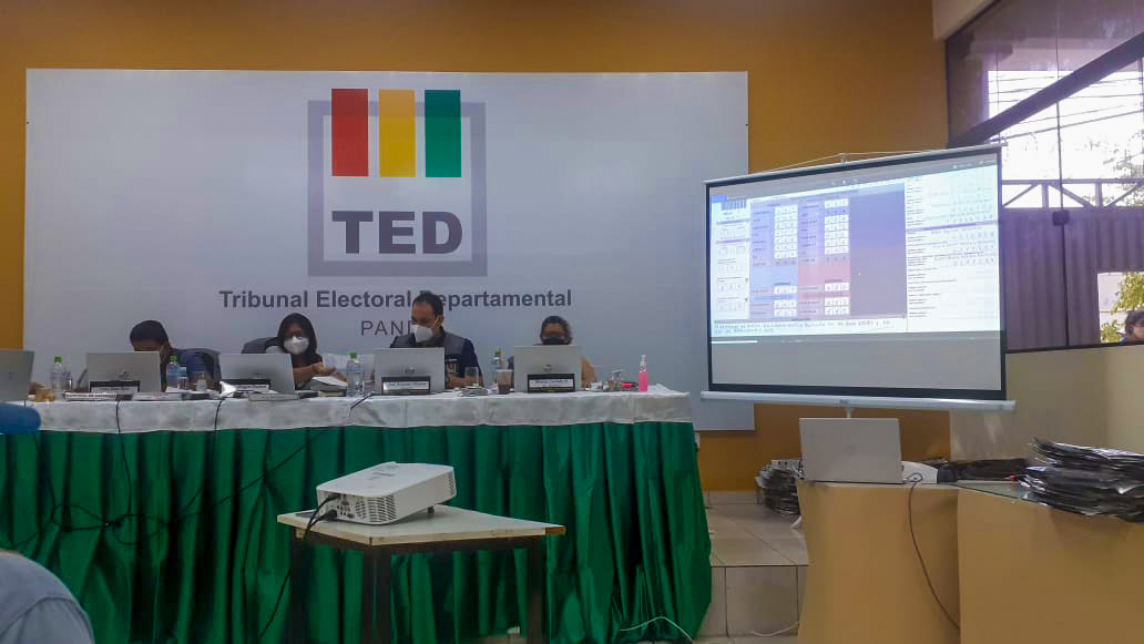 DELEGACIÓN DEFENSORIAL DE PANDO DA SEGUIMIENTO AL CONTEO OFICIAL DE VOTOS DE LAS ELECCIONES 2020 EN EL TED PANDO